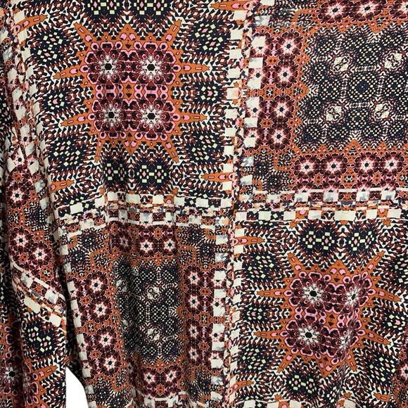 Earthbound Trading Co. Womens Paisley Boho Maxi Wrap Dress M Maximalist Vacation - Picture 7 of 7